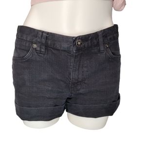 Madewell > Cuffed Black Denim Jean Shorts